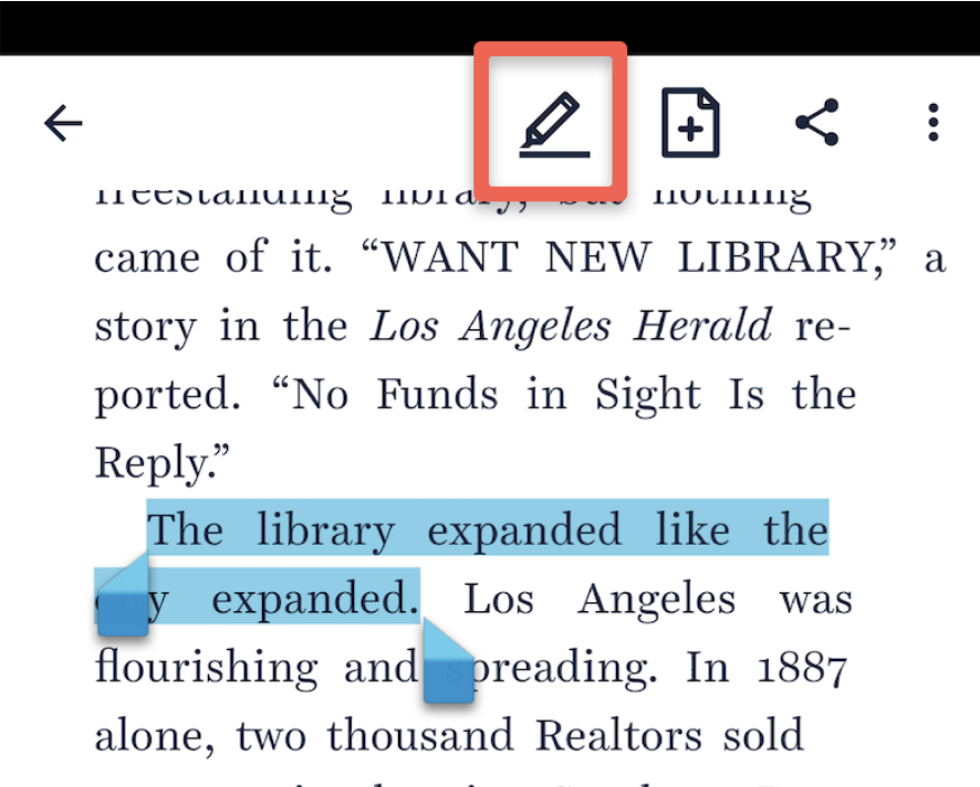 Highlighting content and adding notes – Scribd