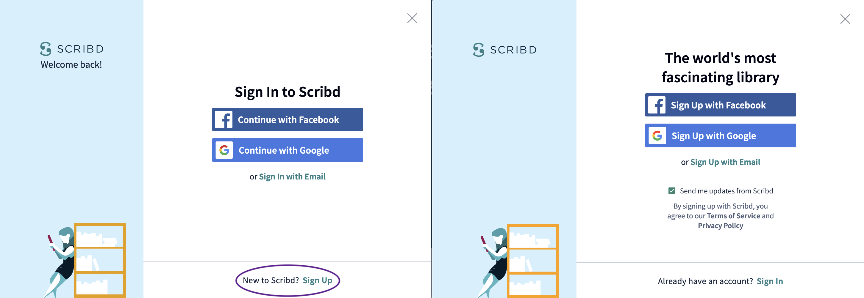 Signing up – Scribd Help Center