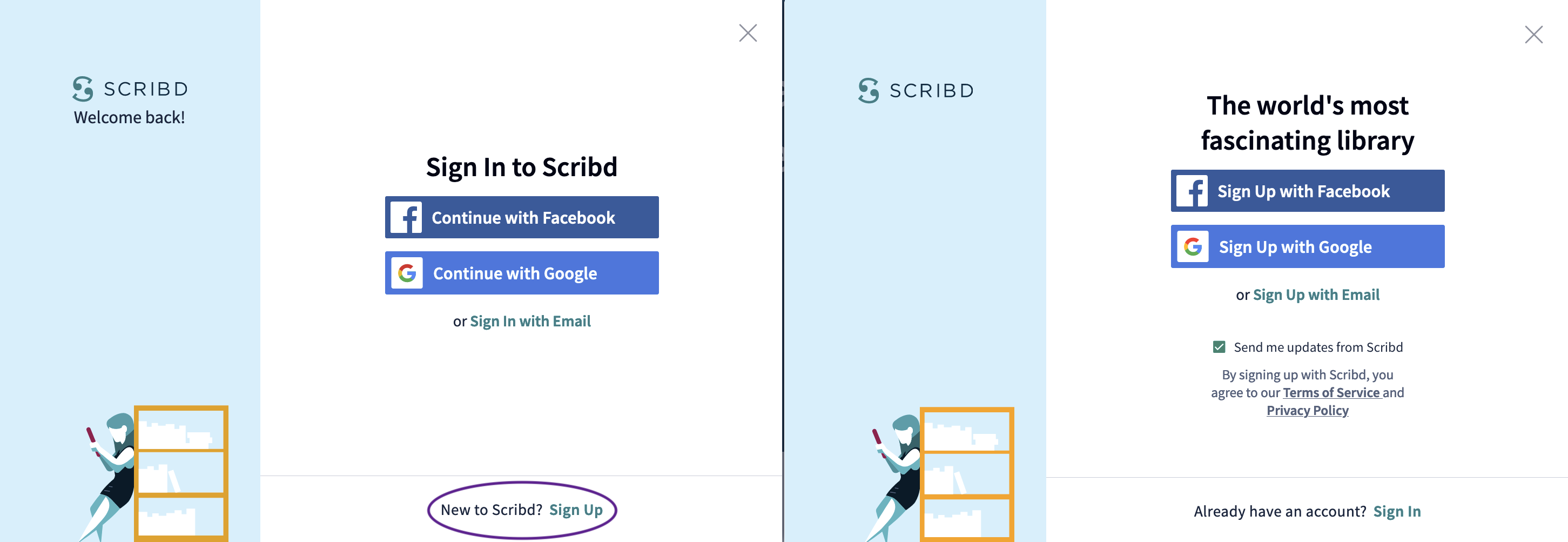 Signing Up Scribd Help Center